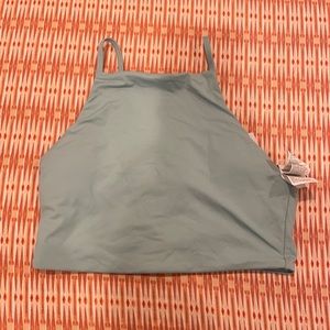 Roxy light aqua blue Halter swim top